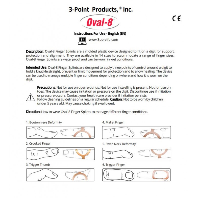 OVAL-8 Νάρθηκας σταθεροποίησης δαχτύλου  μπέζ 