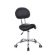 Τροχήλατο σκαμπό τύπου “PONY” ρυθμιζόμενου ύψους με πλάτη . 