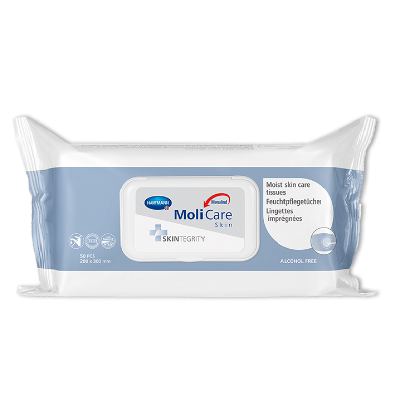 Μαντηλάκια καθαρισμού ασθενών MoliCare Skin Moist Skin Care Tissues 50 TEM